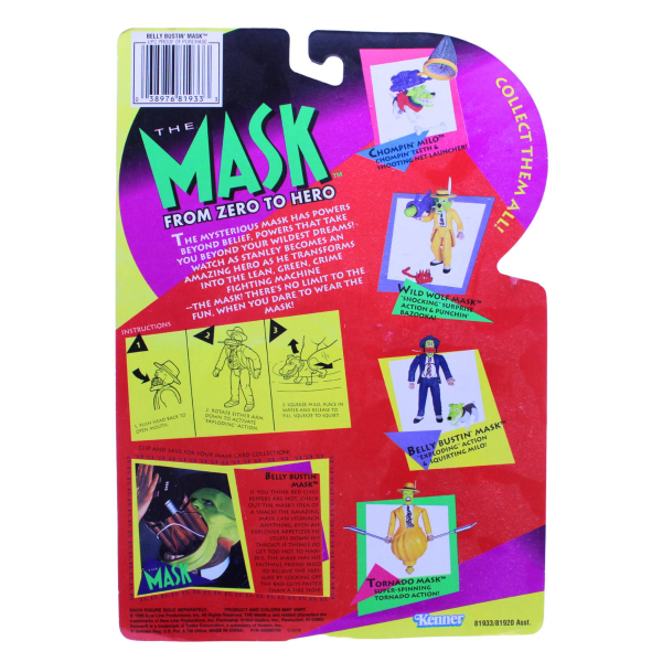 The Mask Belly Bustin’ Mask Actionfigur | Kenner 1996 | Neu & OVP inkl. Milo